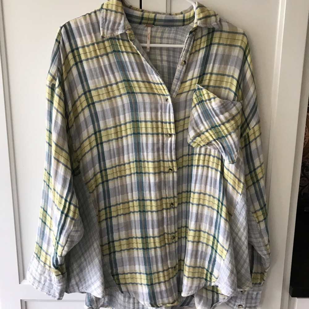 Free people flannel blouse